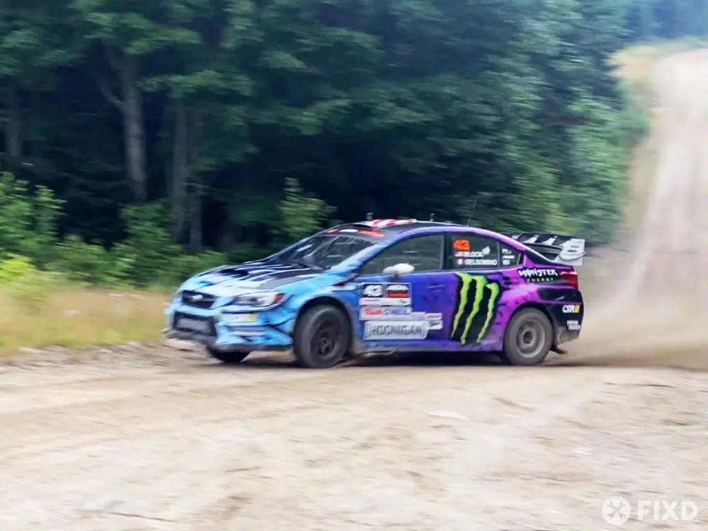 Ken Block at the New England Forest Rally