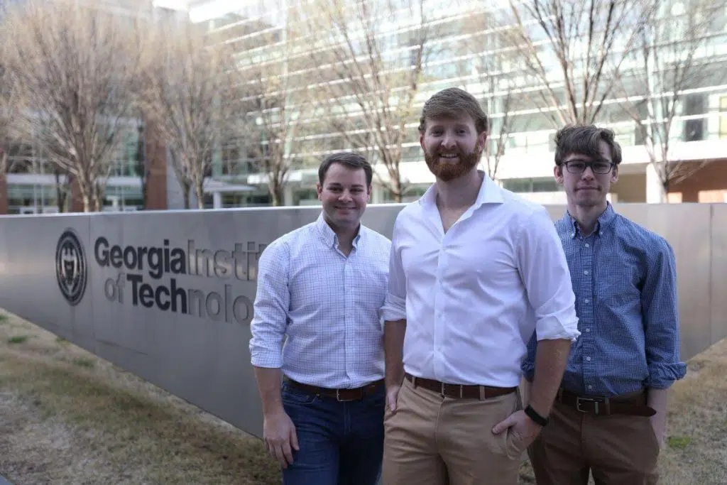 Founders of FIXD standing in Georgia Tech Square Atlanta Georgia