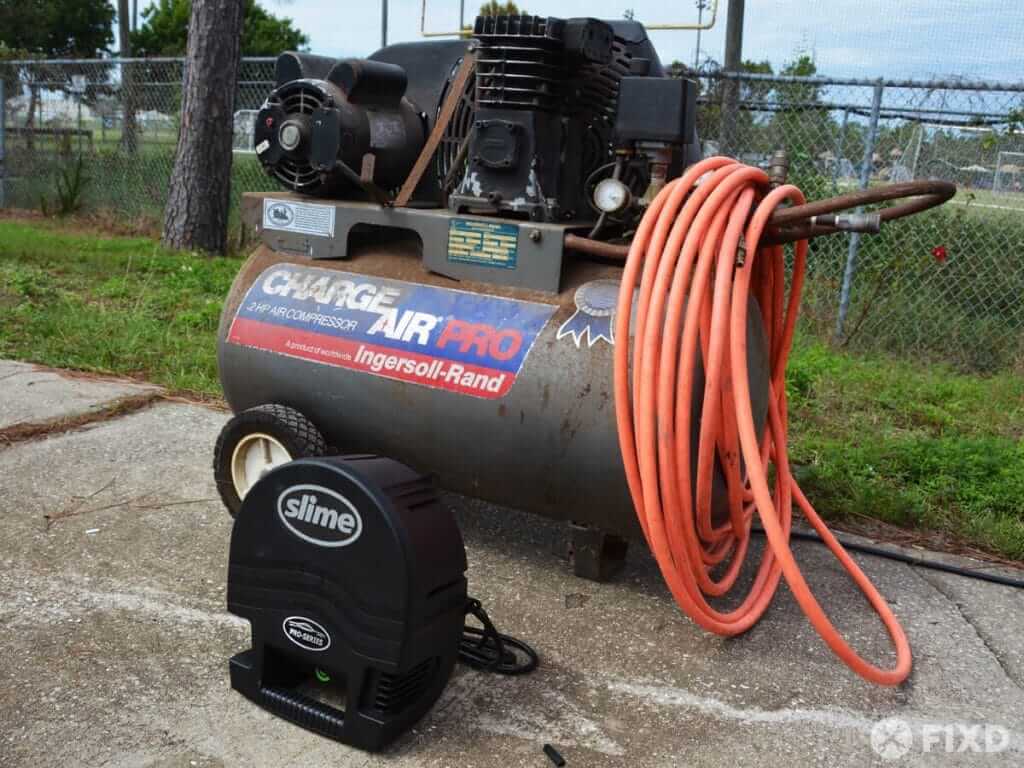 size difference between electric air pump and air compressor