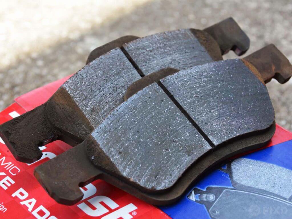 Front brake pads worn