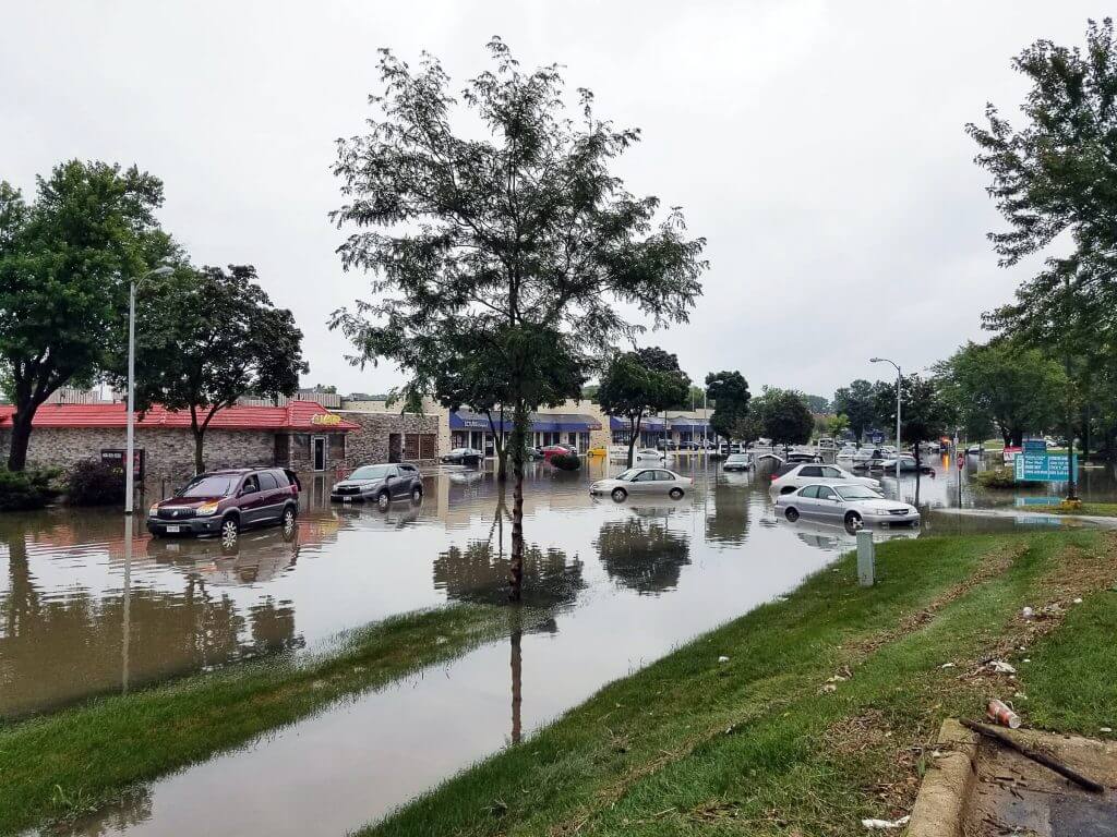 cars flooded after hurricane