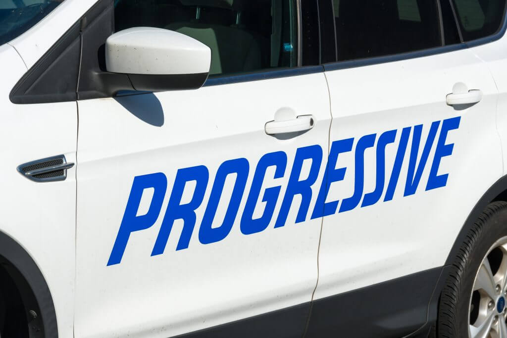 SAN CLEMENTE, CA/USA - APRIL 2, 2016: Progressive Auto Insurance claims vehicle. The Progressive Corporation is one of the largest providers of car insurance in the United States.