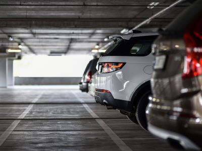 row of cars on parking