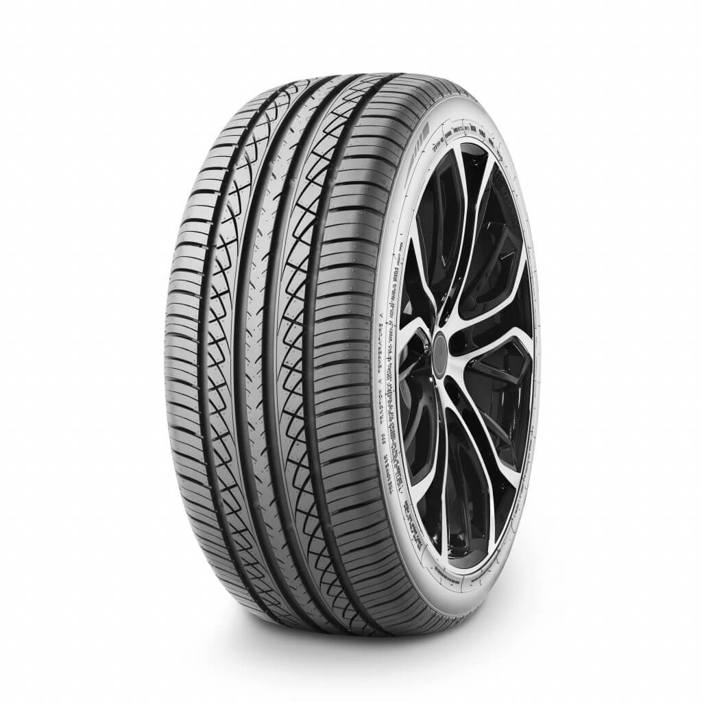 All Season Passenger Car Tire Isolated on White Background. Side View of High Performance Car Wheel. Modern Car Rim. Black Rubber Truck Tire. Vehicle Tires. Clipping Path