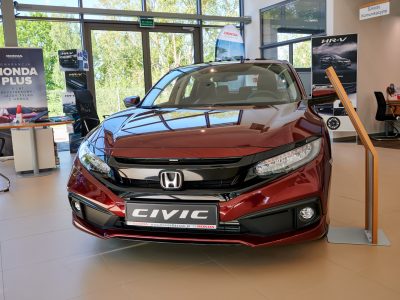 New model of Honda Civic presented in the car showroom of Gdansk