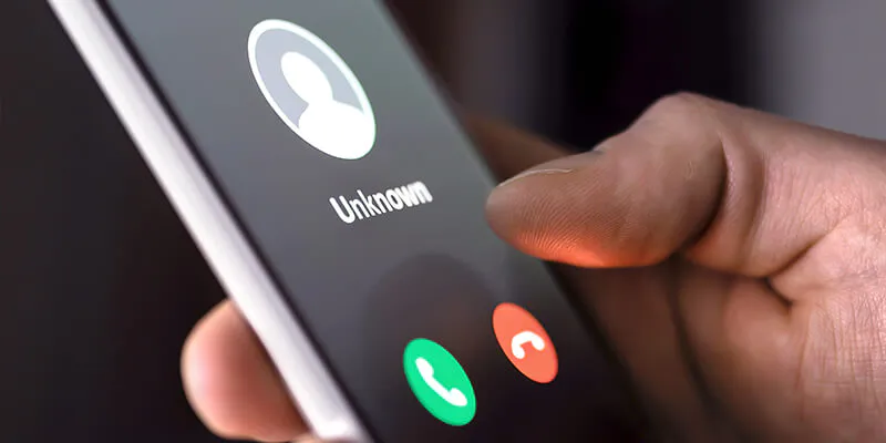 photo of an unknown caller