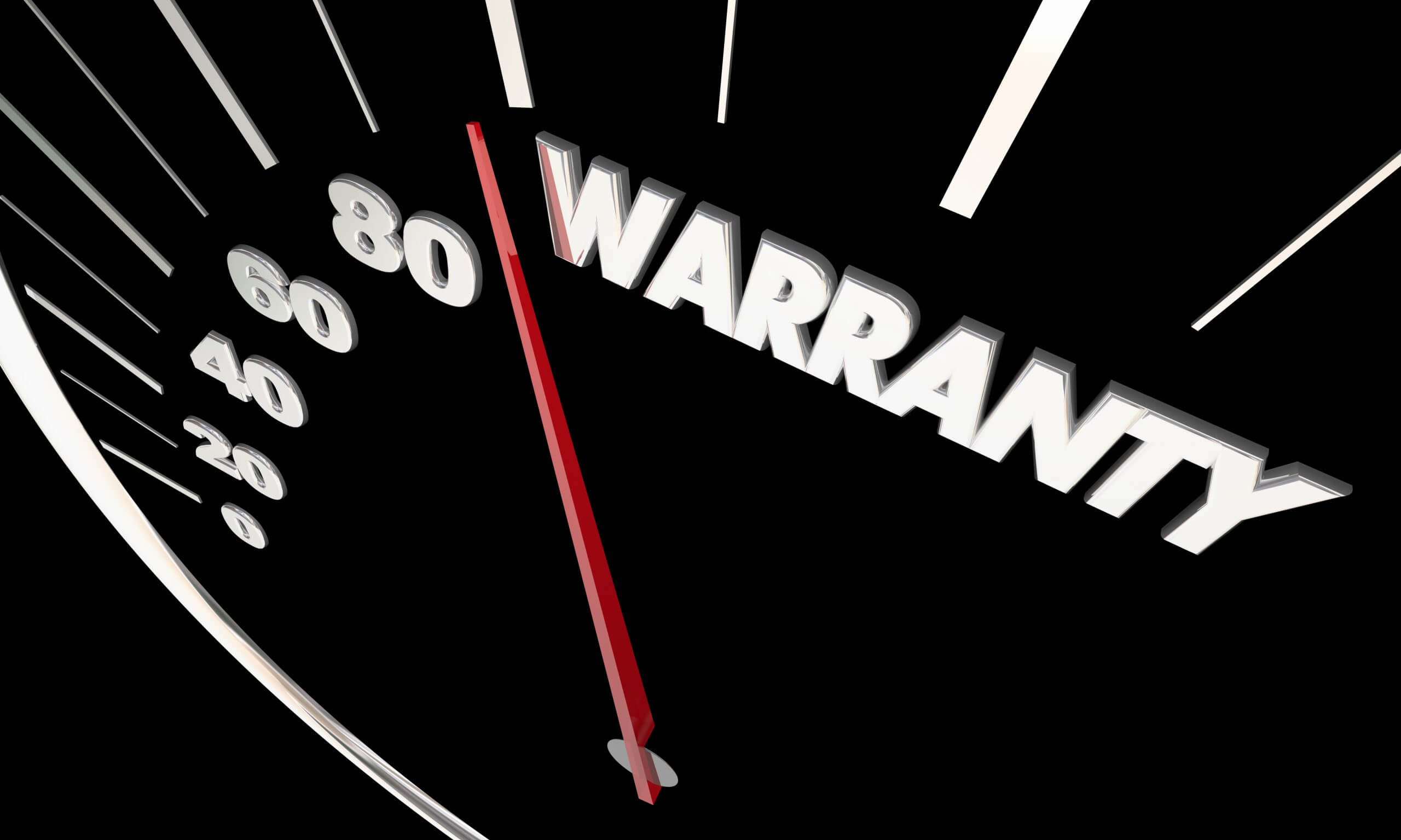 Warranty Vehicle Protection Coverage Speedometer Measure Results 3d Illustration