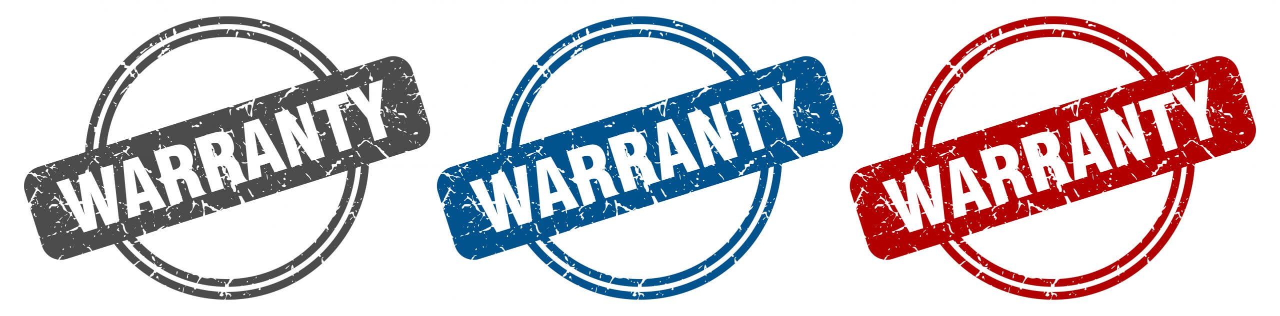 warranty stamp. warranty sign. warranty label set