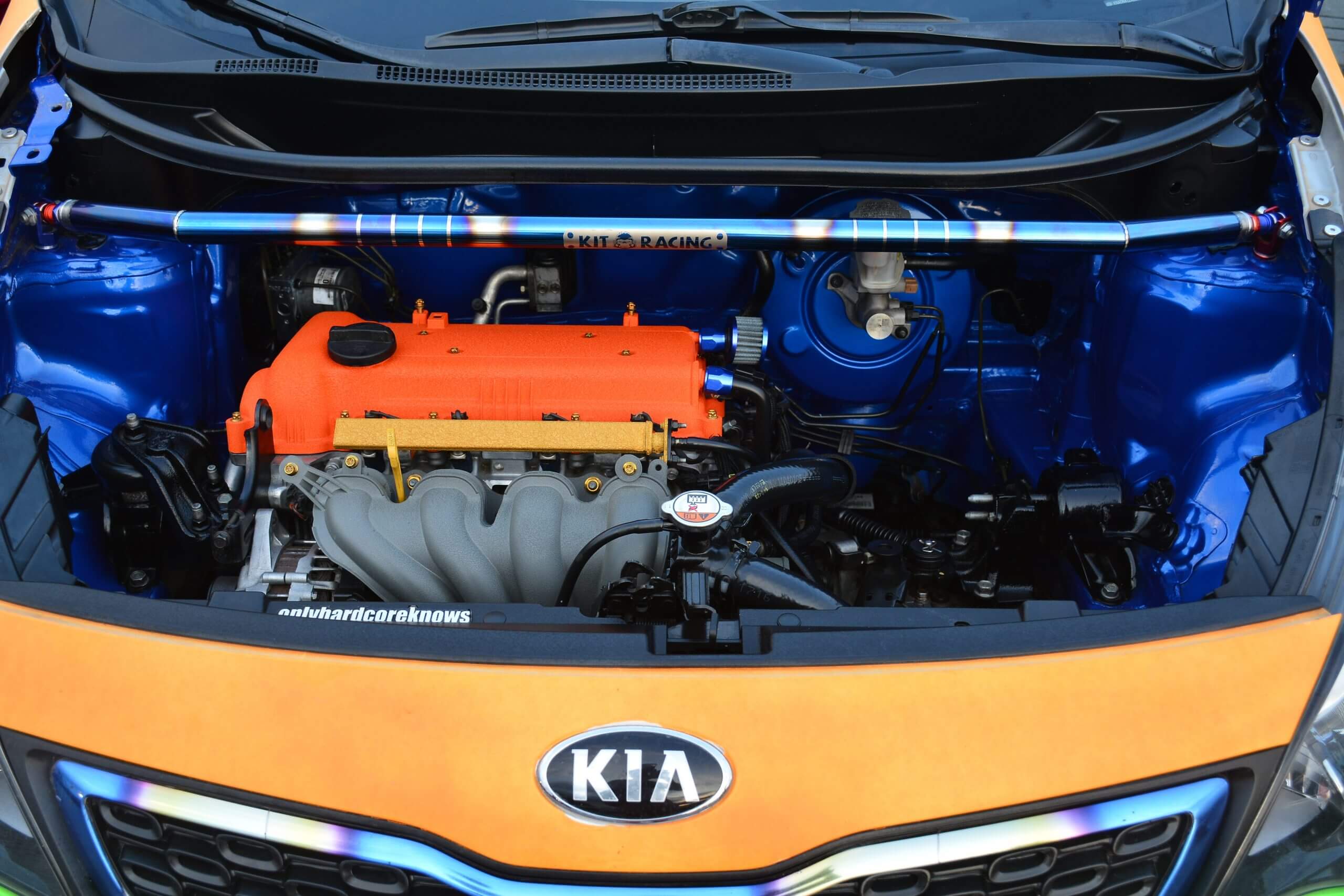 PASAY, PH - DEC. 7: Kia car engine at Bumper to Bumper 15 car show on December 7, 2019 in Mall of Asia Concert Grounds, Pasay, Philippines.