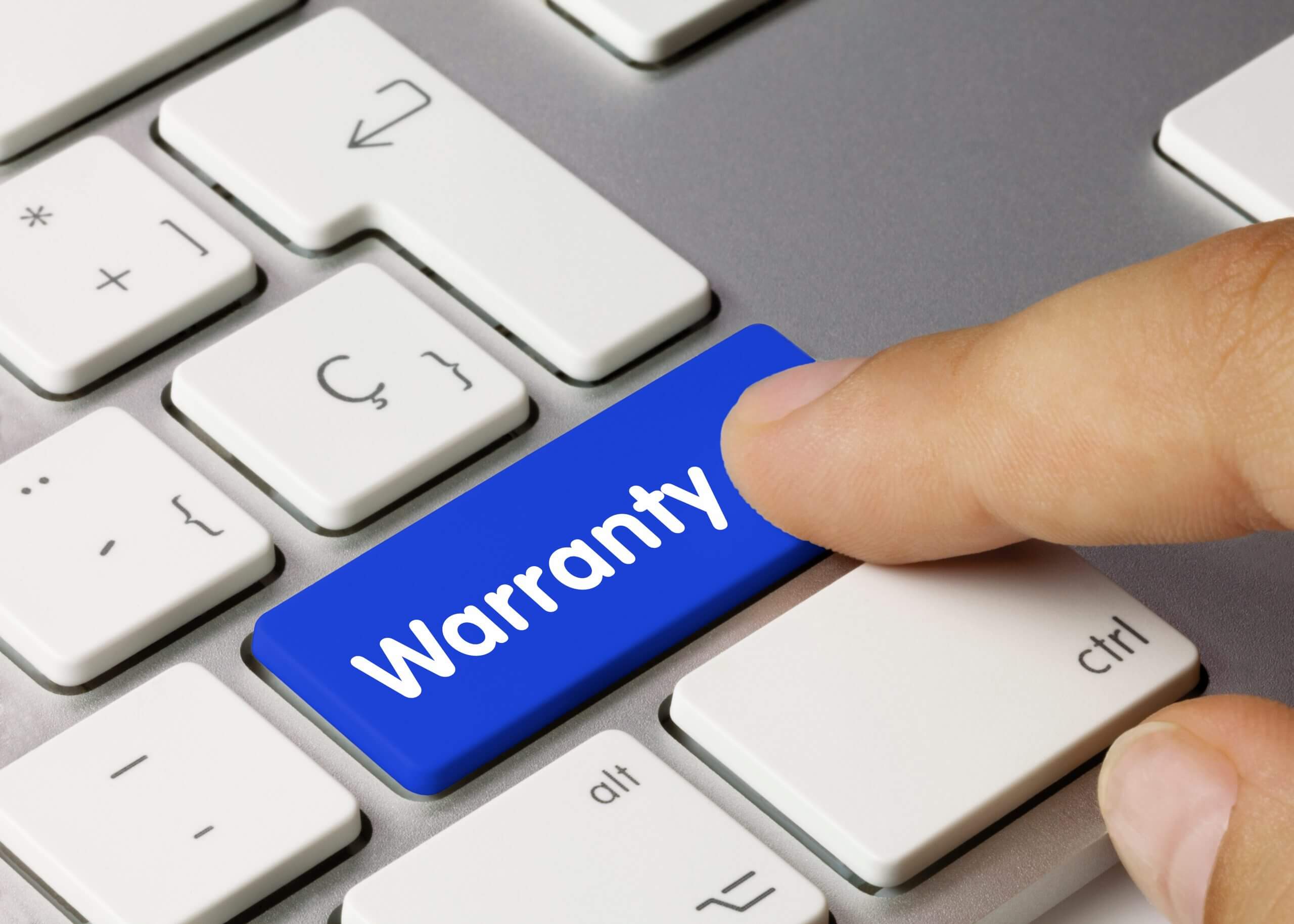 key board keys with the word Warranty