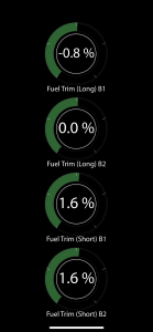 measure fuel trim with FIXD app