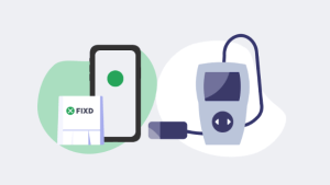 A graphic designed renditions of FIXD and other OBD2 Scanners