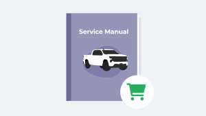 A mock up of a typical vehicle's service manual