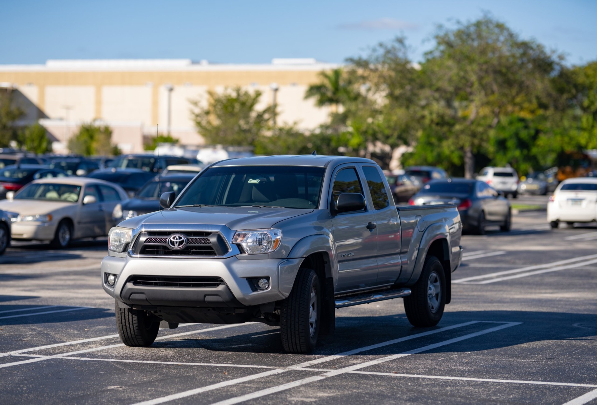 2015 Toyota Tacoma pick up truck in a parking lot