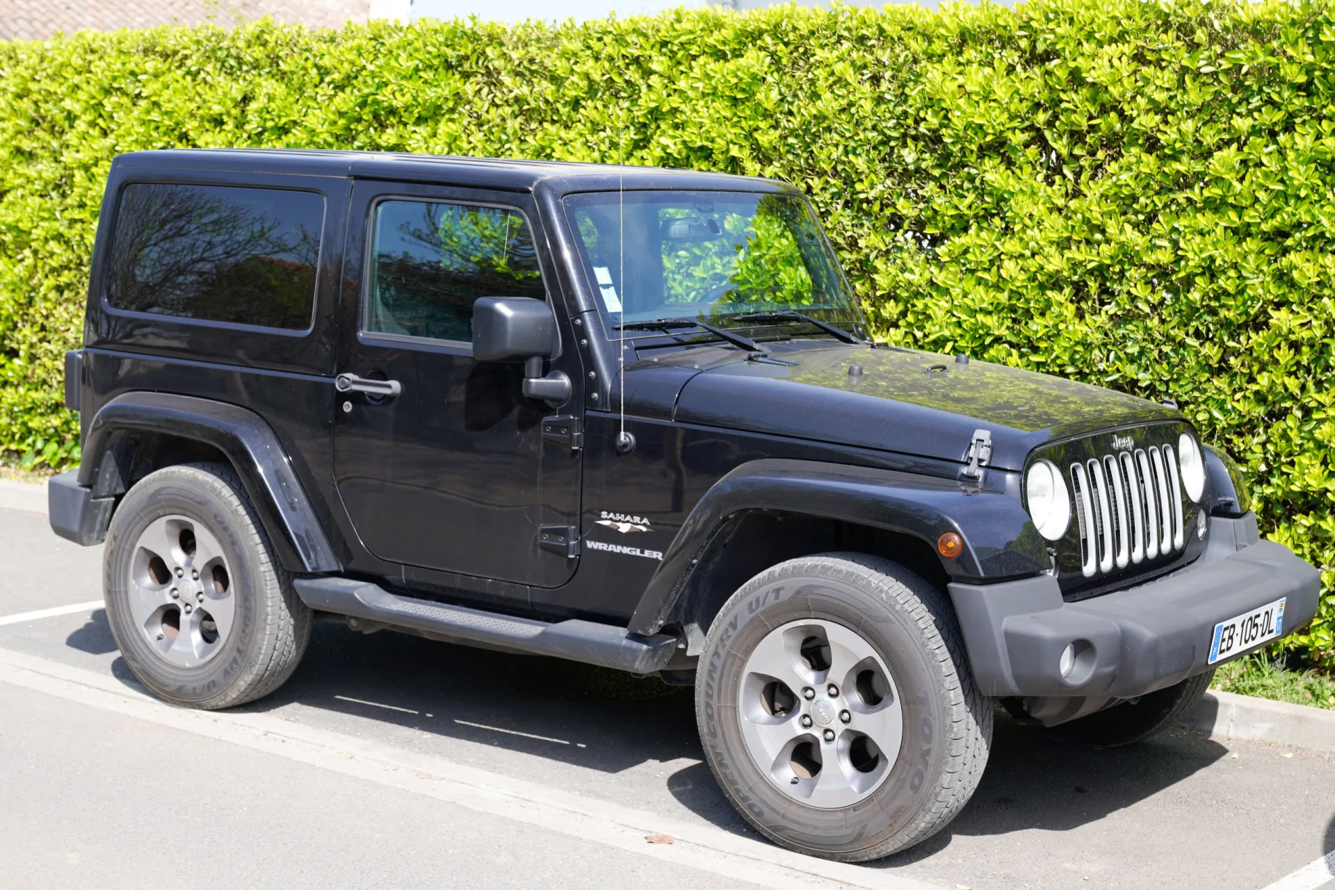 2010 Jeep Wrangler black American off-road vehicle on the street