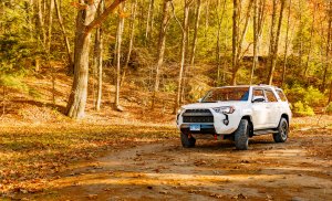 Toyota 4Runner TRD Pro SUV off road on dirt trail