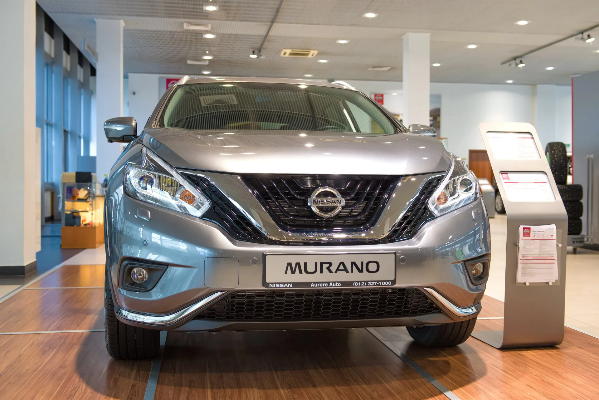 The new Nissan Murano (2019) a fullface close up in salon of the official dealer