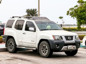 Nissan Xterra in the city street.