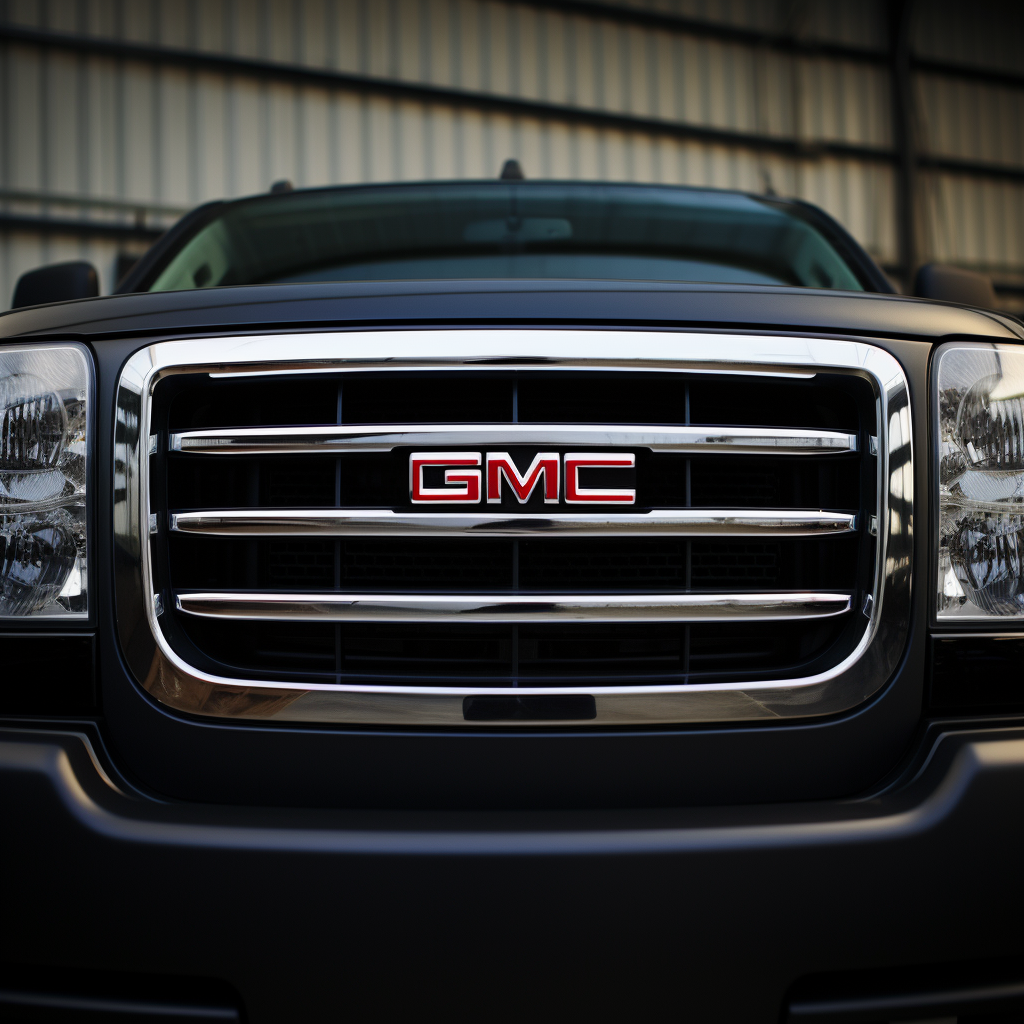 Black 2004 GMC Envoy parked at a warehouse