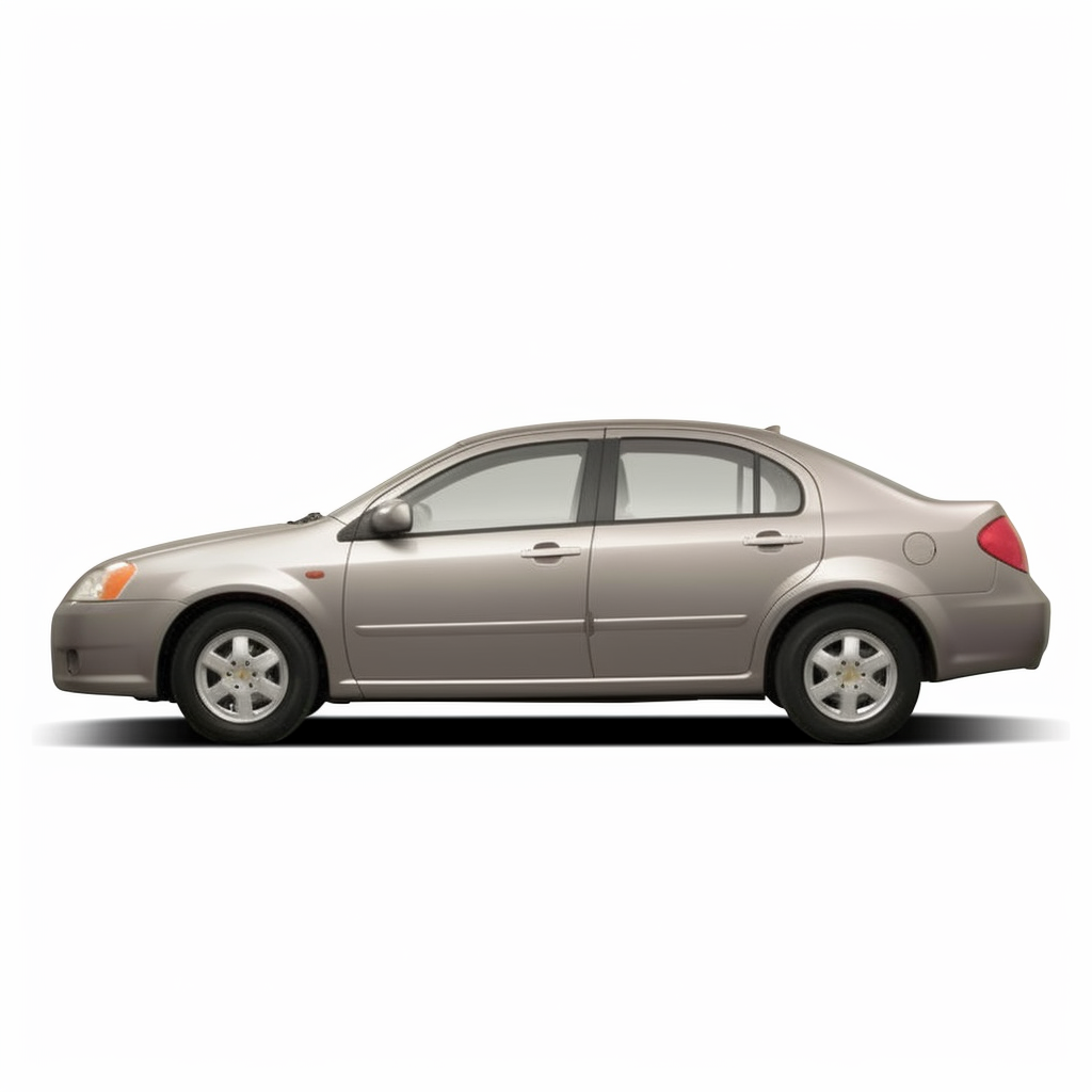2008 Chevrolet Cobalt side view. Focused photo white background