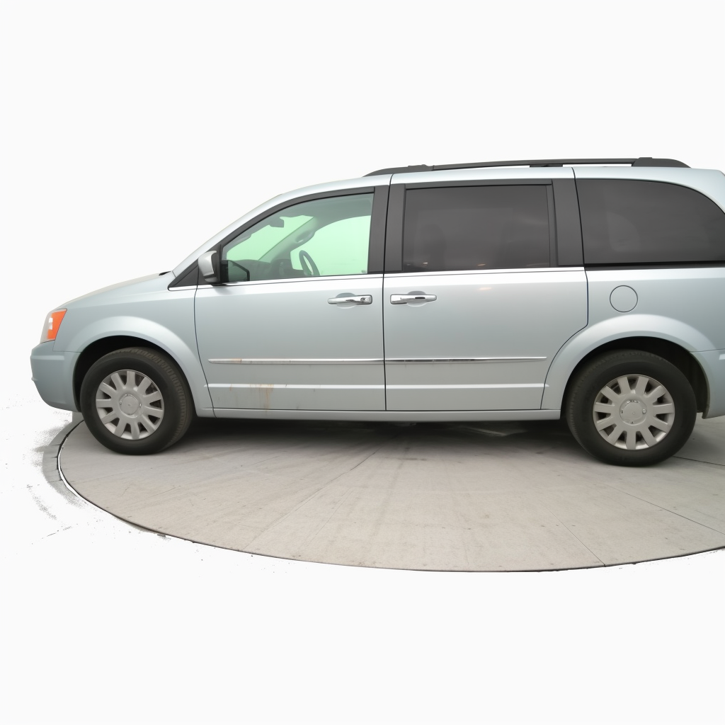 2009 Chrysler Town & Country focused against a while background