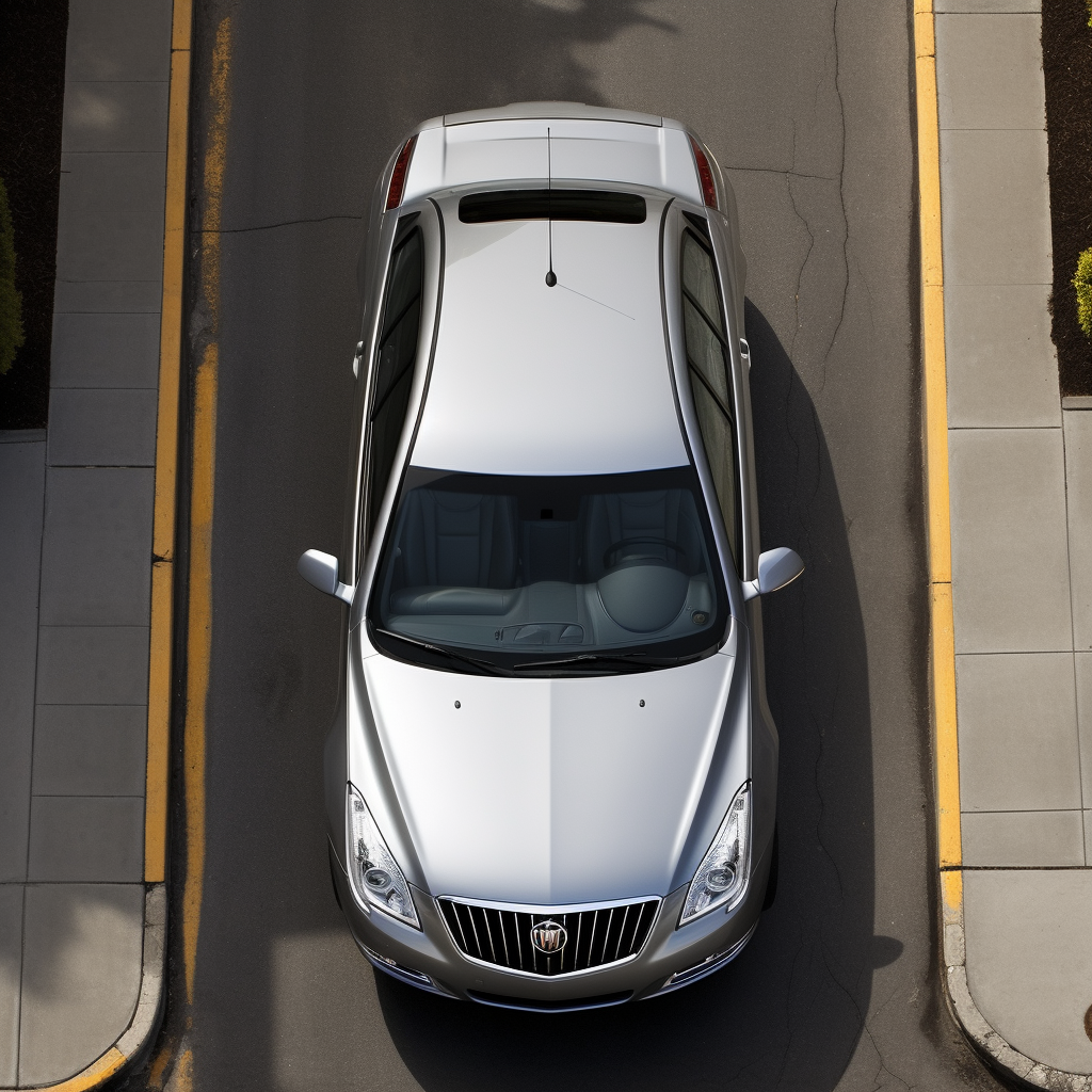 2010 Buick Enclave at a street in aerial view