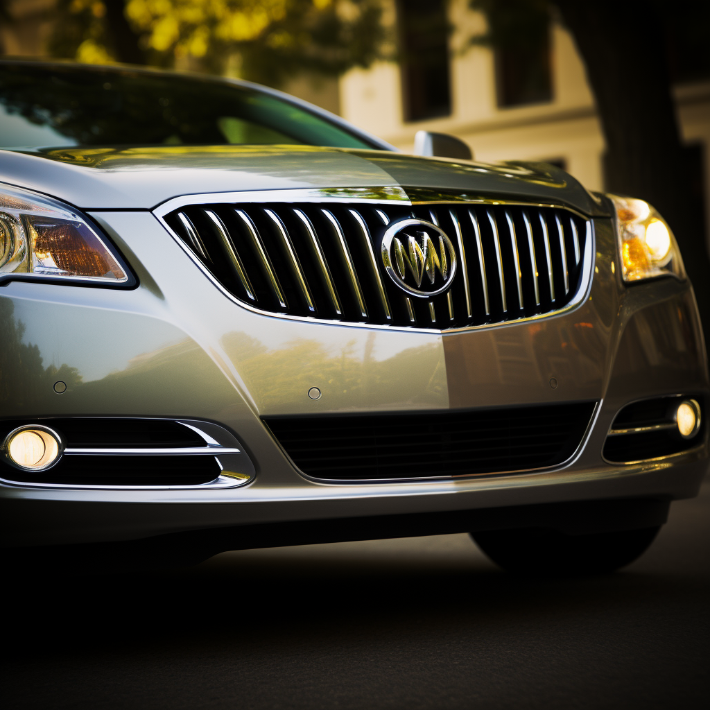 2011-2013 Buick LaCrosse in the middle of a busy street