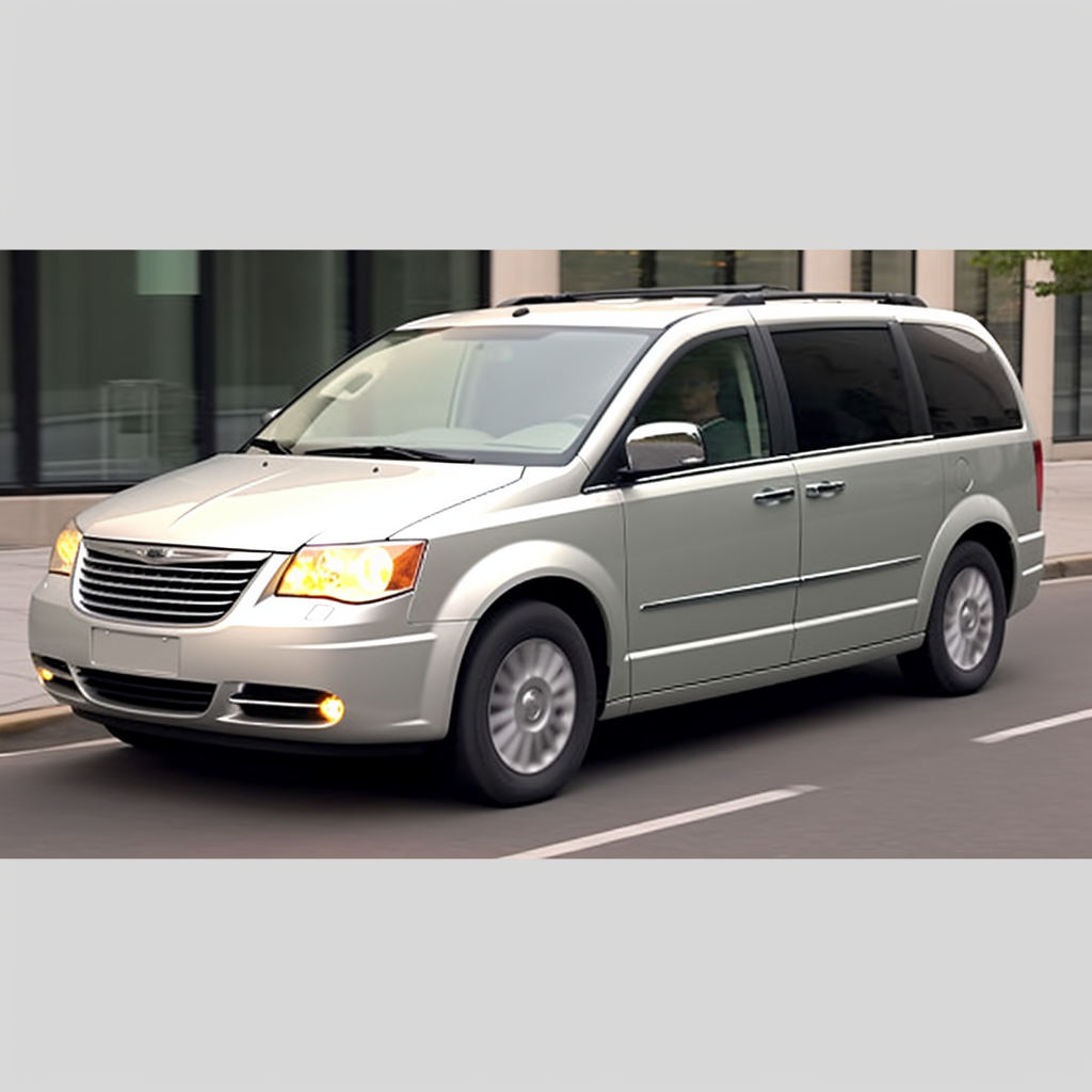 2013 Chrysler Town and Country at the city street in motion