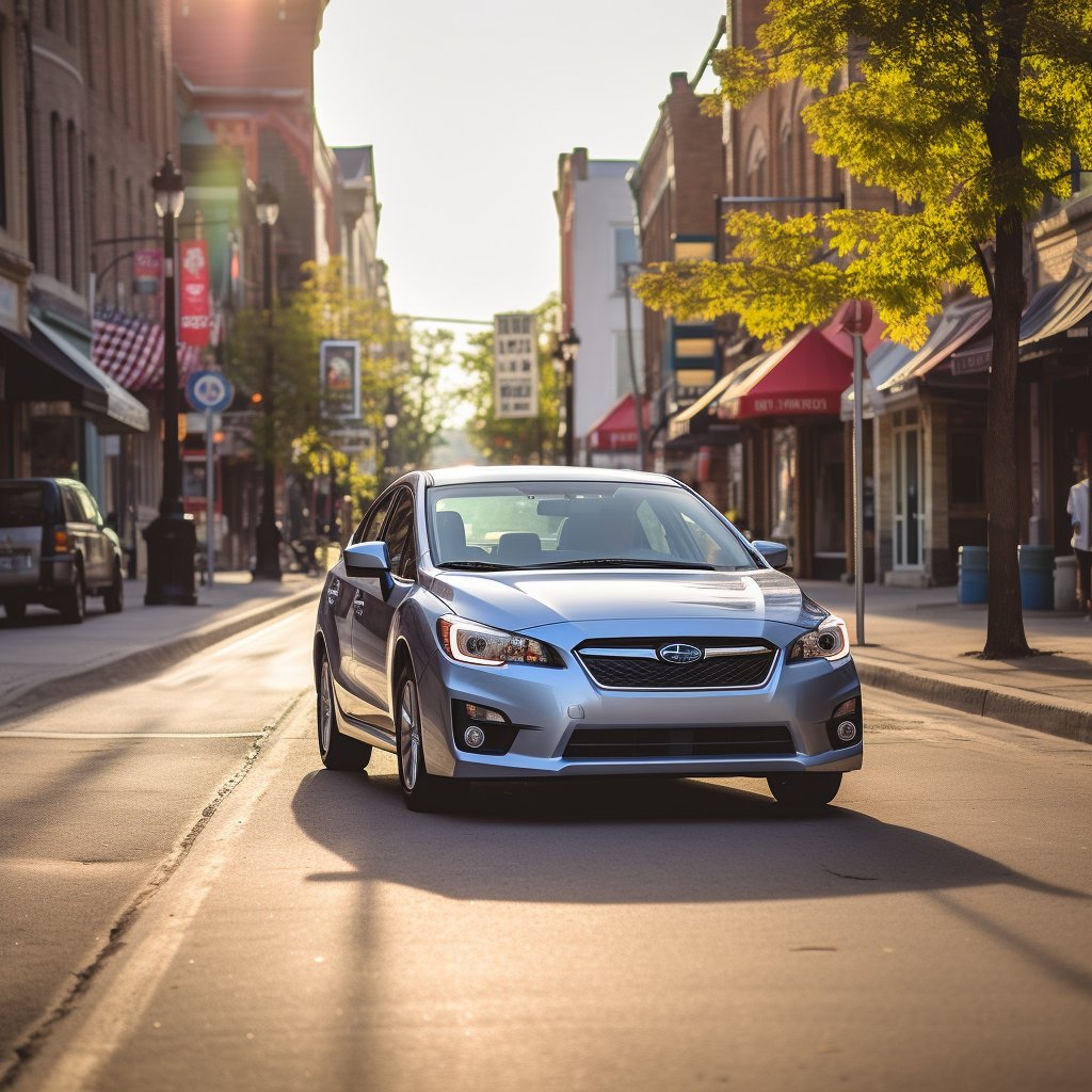 2016 Subaru Impreza at an empty city street