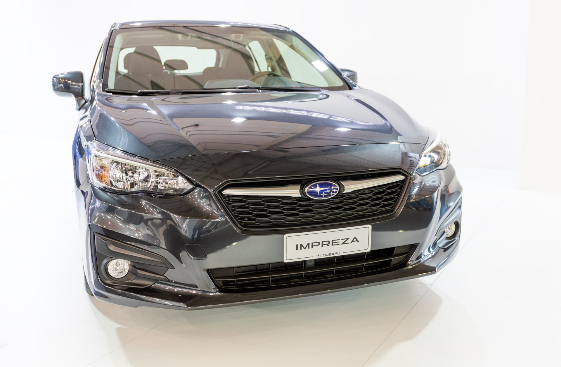 2017 Subaru Impreza at a Motor Show.