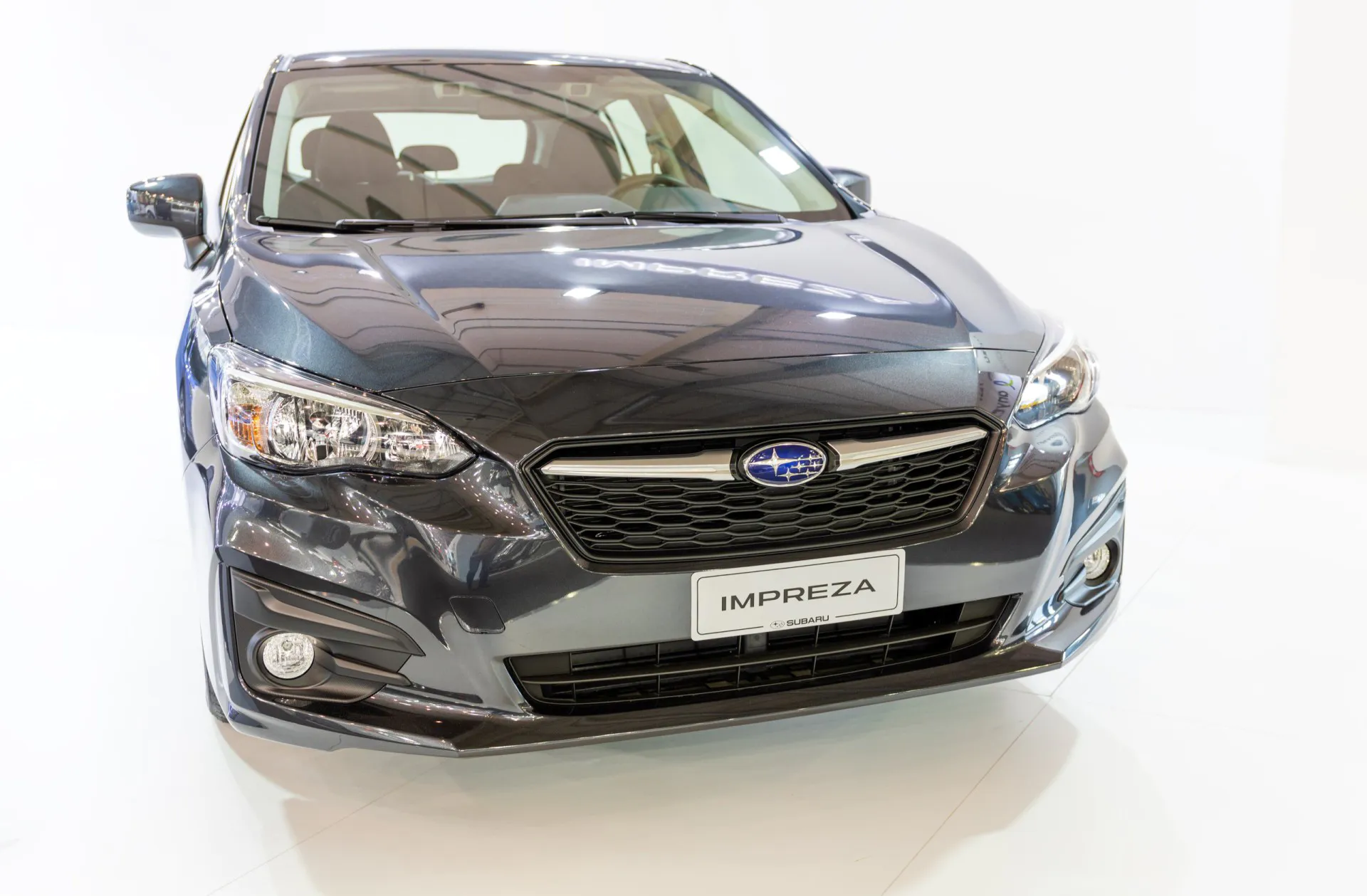 2017 Subaru Impreza at a Motor Show.