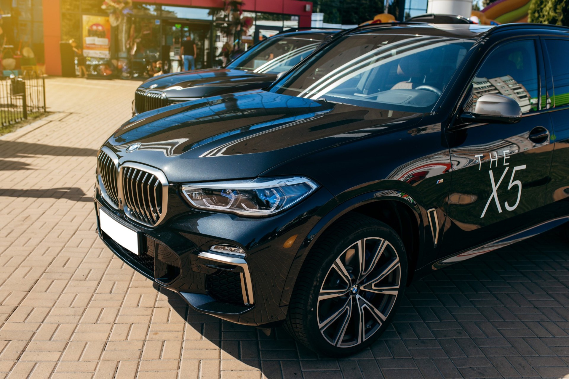 New 2020 model of a BMW X5 on display outside 