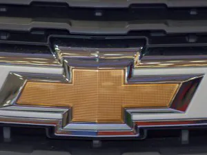 Chevrolet logo closeup on a car
