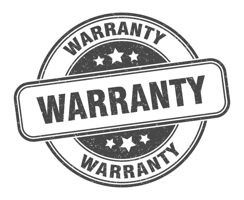 Warranty stamp. warranty round grunge sign / label