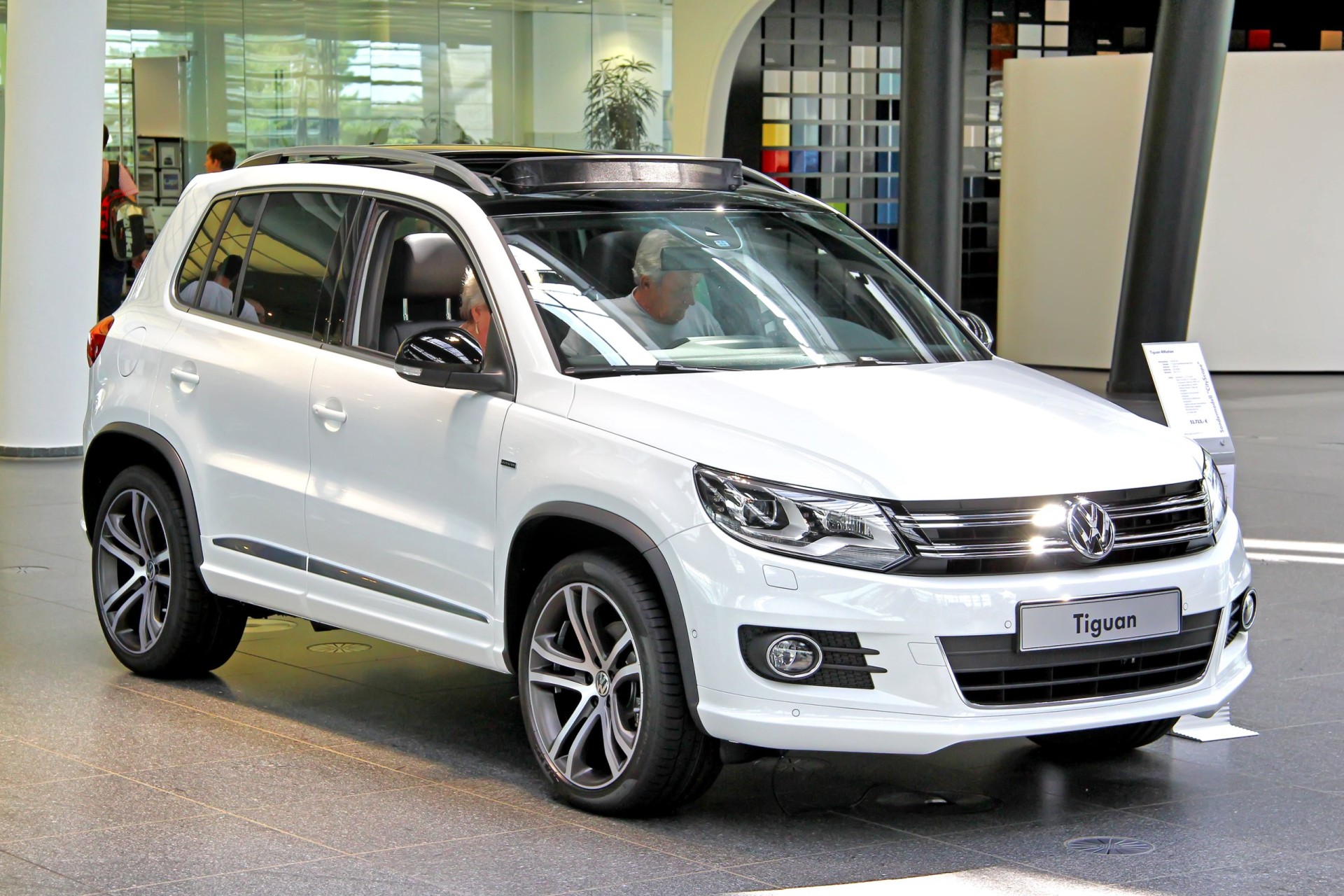 a new 2014  Volkswagen Tiguan in the trade center 