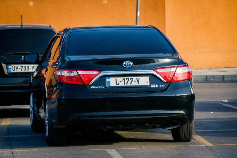 2017 Toyota Camry at a parking lot, back view