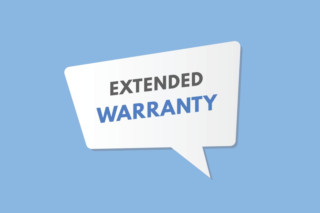 Extended warranty text Button. Extended warranty Sign Icon Label Sticker Web Buttons