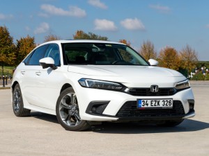 Honda Civic parked at an empty parking lot