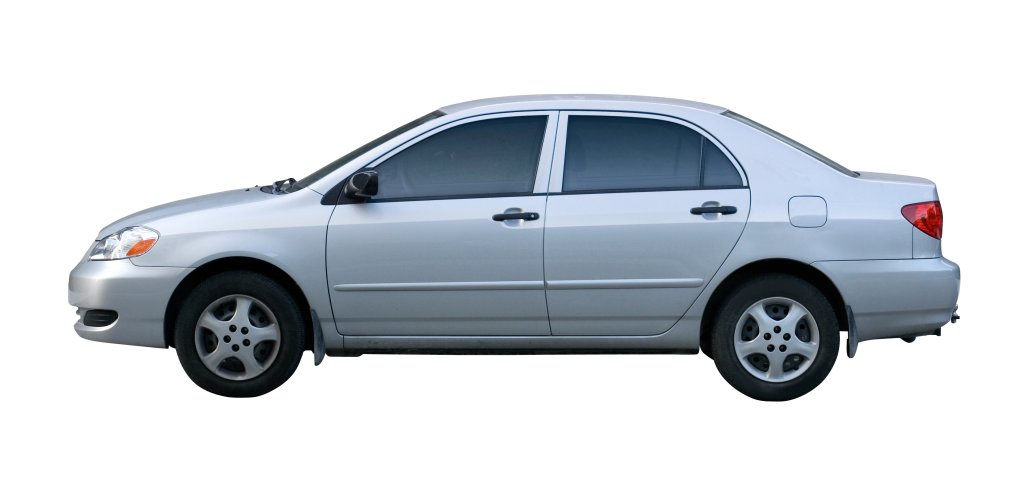 Toyota Corolla with clipping path