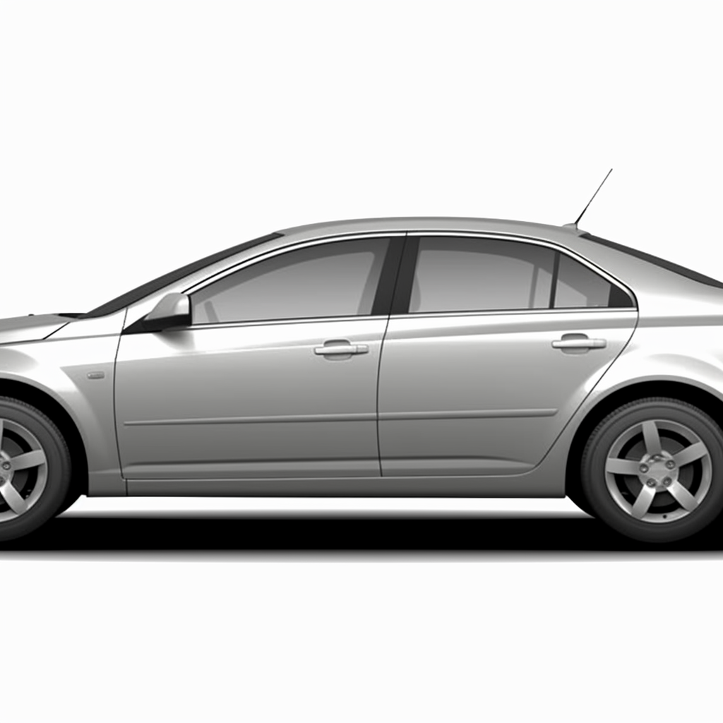 2009 Pontiac G6 against a a white background. Generated by AI