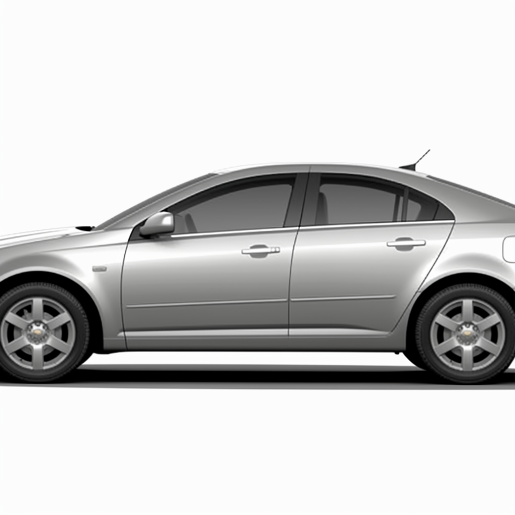 2010 Pontiac G6 against a a white background. Generated by AI