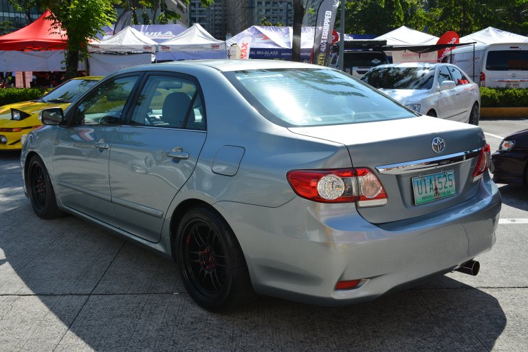 2013 Toyota corolla back view at a car meet