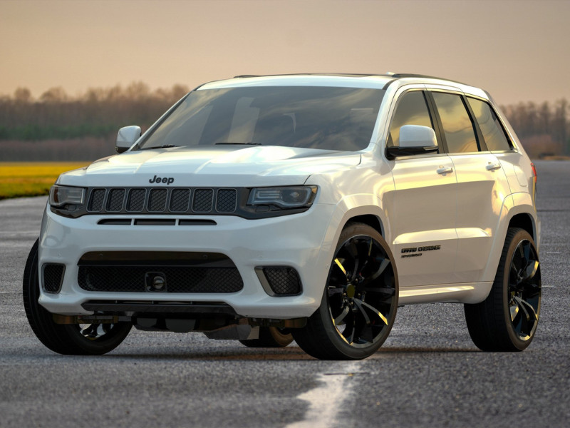 Jeep Grand Cherokee Trackhawk at an empty street