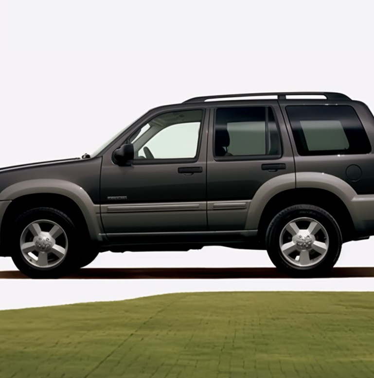 2009 Mercury Mountaineer against an animated background. Ai-generated photo