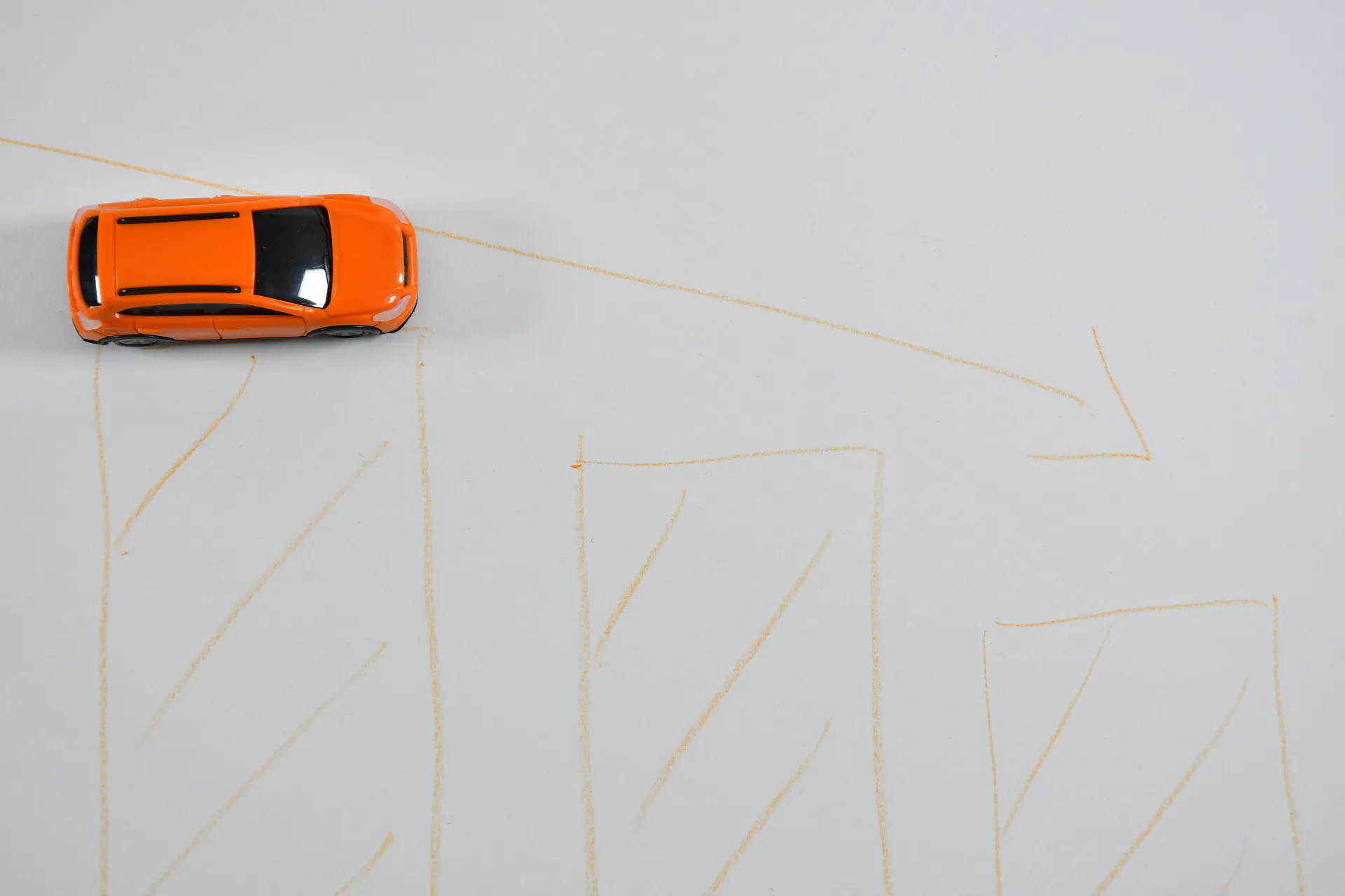 Car Depreciation concept drawn on a white piece of paper