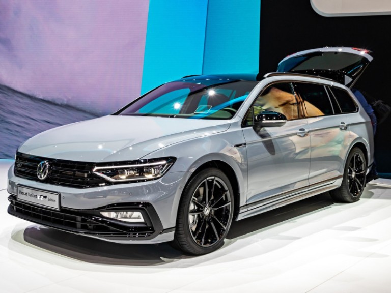 Volkswagen Passat on display at a showroom