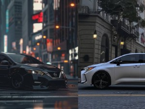 Nissan Sentra V.S. Toyota Corolla side by side facing each other
