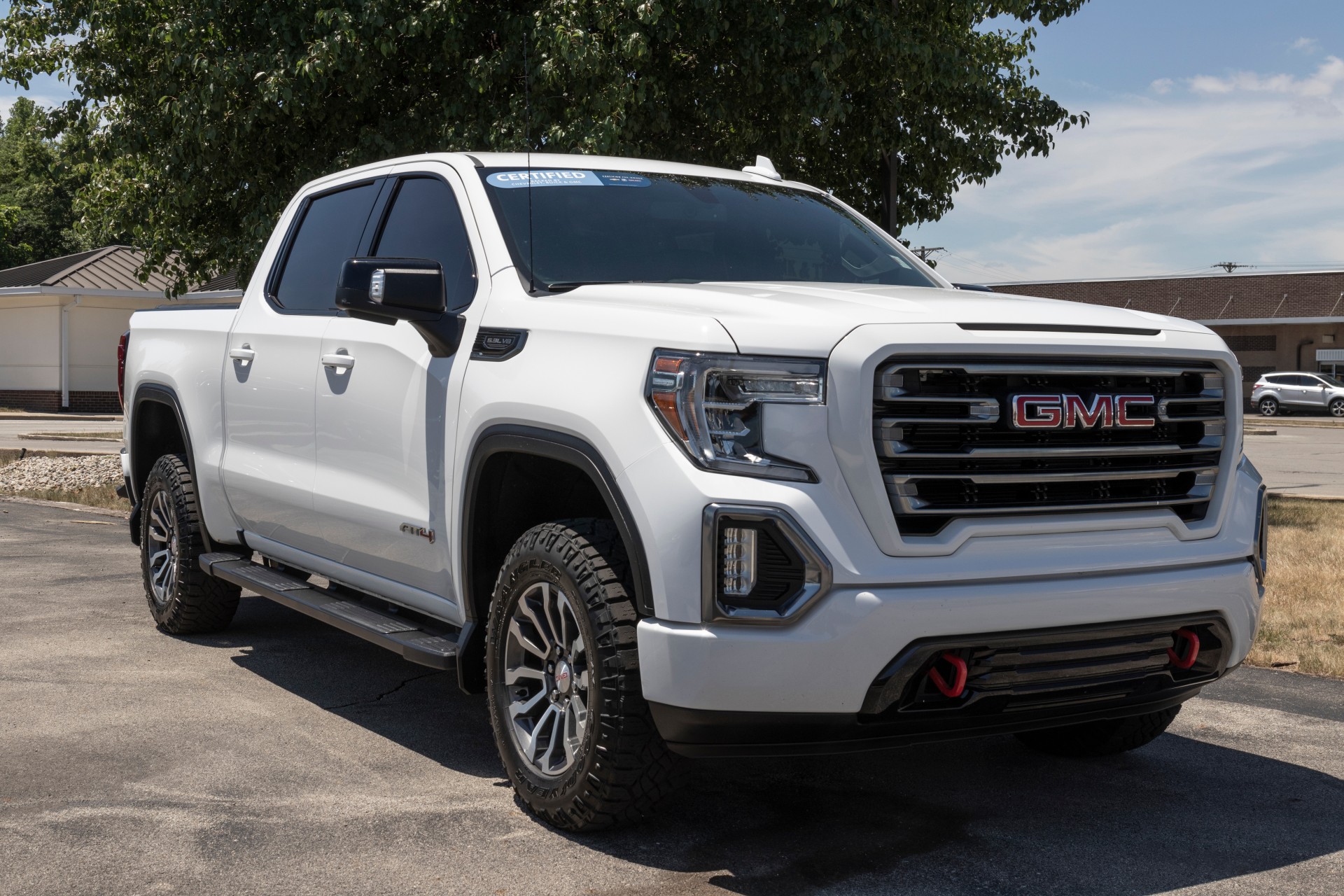 Used GMC Sierra 1500 AT4 pickup truck. With supply issues, GMC is buying and selling used and pre-owned vehicles to meet demand.