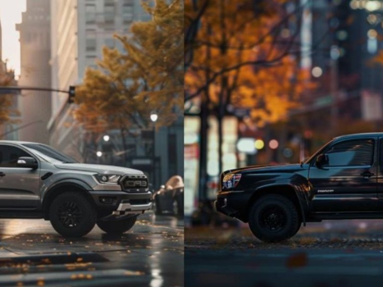 Ford Ranger v.s Toyota Tacoma side by side
