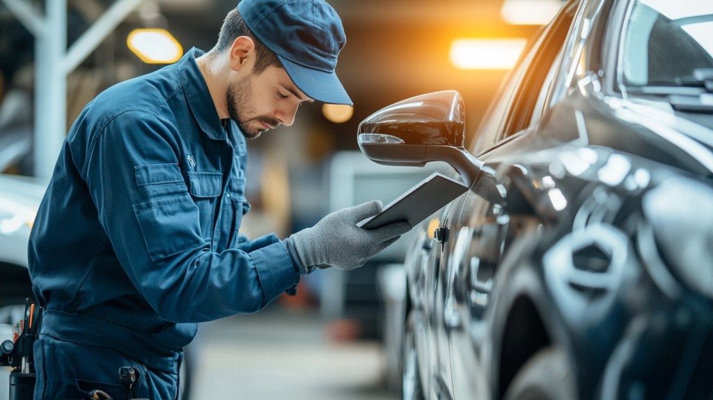A mechanic using an OBD2 Scanner to fix a car